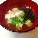 青さのりと豆腐のお吸い物